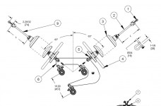 V-String Assembly - Angled Suspension, Tri-Bundle Conductor, 50K